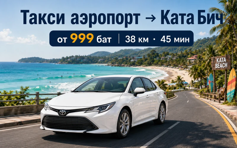 Как добраться из Аэропорт Пхукета (HKT) до Ката Бич