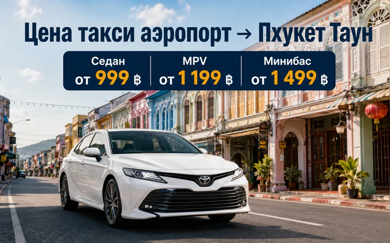 Цена такси Аэропорт Пхукета (HKT) — Пхукет Таун: тарифы и стоимость