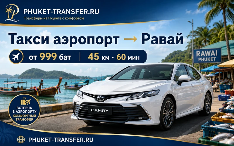 Как добраться из Аэропорт Пхукета (HKT) до Равай